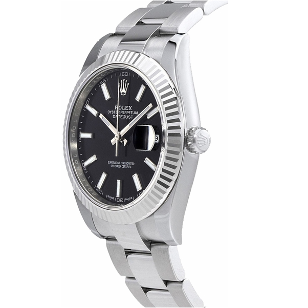 Montre homme Rolex Datejust 41, cadran noir, bracelet Oyster,